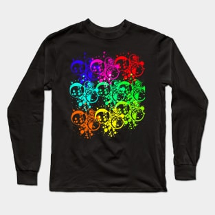 illustration, tie dye, grapic, vector art work Long Sleeve T-Shirt